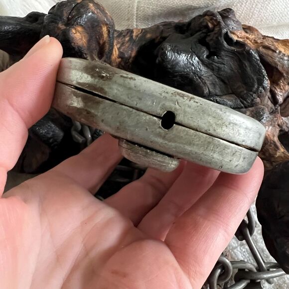 Canadian National Railway CNR RR Steel Lock with Chain - Picture 7 of 9